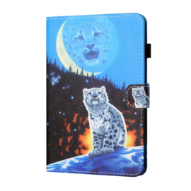 Luxe Bescherm-Etui Hoes Map voor Samsung Galaxy Tab A9 Plus - 11    "Snow Lion"