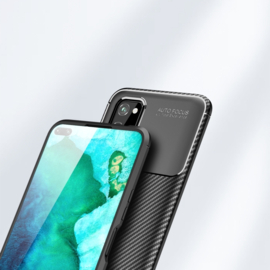 Samsung Galaxy S20   - Carbon TPU Bescherm-Hoes Skin - Zwart