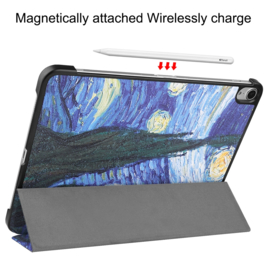 Slim Smart Cover Hoes Map voor iPad Air - 10.9 -  Sterrennacht - Van Gogh. A2316