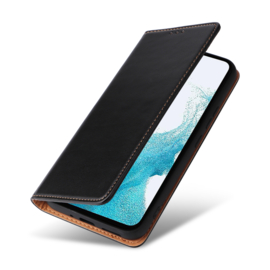 Luxe BookCover Hoes Etui voor Samsung Galaxy A55    Zwart