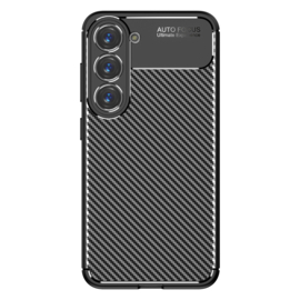 Samsung Galaxy S23   - Carbon TPU Bescherm-Hoes Skin - Zwart