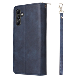 BookCover - 9 Cards - Wallet Etui Hoes voor Samsung Galaxy A14 - 5G   -  Blauw