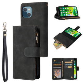 BookCover Wallet Etui voor iPhone 13 Mini     Zwart