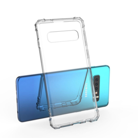 Samsung Galaxy S10 -  TPU Bescherm-Hoes Skin - Transparant-Donker