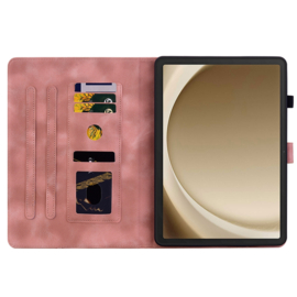 Luxe Bescherm-Etui Hoes Map voor Samsung Galaxy Tab A9 Plus  -  11"  -    Lelie  - Roze