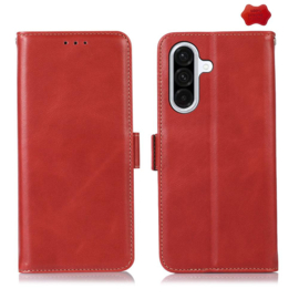 Lederen BoekCover Etui Hoes voor Samsung Galaxy A16 - A17 - A26 -  Rood - V1