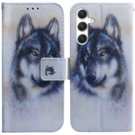 BookCover Hoes Etui voor Samsung Galaxy S24   -  Wolf Wit