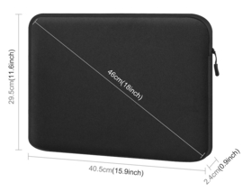 Sleeve Pouch Hoes  voor 15"- 16"   Laptop - Macbook Pro   Zwart