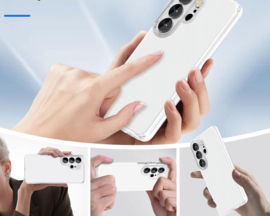 Transparant Hard-Cover Bescherm-Hoes + Screenprotector voor Samsung Galaxy S26 ULTRA - Grijs