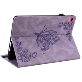 Vlinder - Bescherm-Etui Map voor Apple iPad 10 -  A16 - 10.9  - Paars
