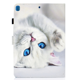 Witte Kat  - Bescherm-Etui Map Cover voor iPad 10.2 - iPad Air 10.5
