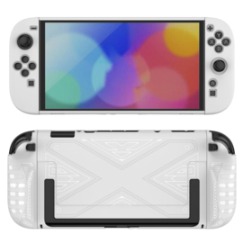 Grip TPU Bescherm-Skin Hoes Cover voor Nintendo Switch 2 -  Wit