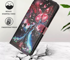 BoekCover Hoes Etui Mapje voor Samsung Galaxy S26  -  Vlinders Roze