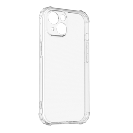 TPU Bescherm-Hoes Cover met Screenprotector voor iPhone 15    Transparant 