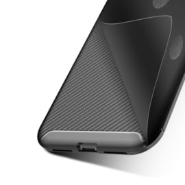 Luxe TPU Carbon  Bescherm-Hoes  voor iPhone 12 Pro Max     Blauw