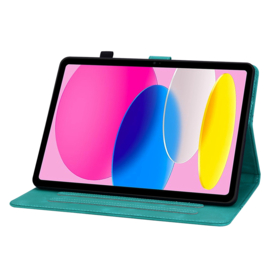 Bescherm-Etui Hoes Map Cover voor  Apple iPad 10 - A16 - 10.9 - 2022 - 2025 - Lelie - Groen