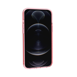 Transparant Hard-Cover Bescherm-Hoes + Screenprotector voor iPhone 13 - iPhone 14 Roze