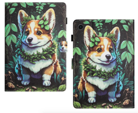 Luxe Bescherm-Etui Hoes Map voor Samsung Galaxy Tab A9 Plus - 11    "Cute Dog"