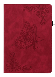 Bescherm-Etui Hoes Map voor Samsung Galaxy Tab S11 - 11"- Vlinder - Rood