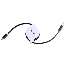 80cm Inrolbare USB-C Oplader en Data Kabel voor Samsung Galaxy Serie