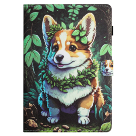 Luxe Bescherm-Etui Hoes Map voor Samsung Galaxy Tab A9 Plus - 11    "Cute Dog"