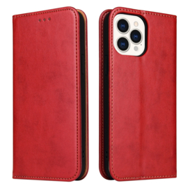 Luxe BookCover Hoes Etui voor iPhone 15  PRO MAX   Rood