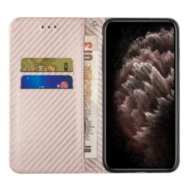 Luxe BookCover Hoes Etui voor Samsung Galaxy A54  -  Roze-Carbon