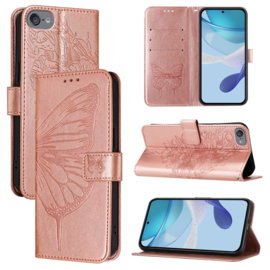 Luxe Bescherm-Etui Hoes voor iPod Touch   -  Vlinder -  Roze