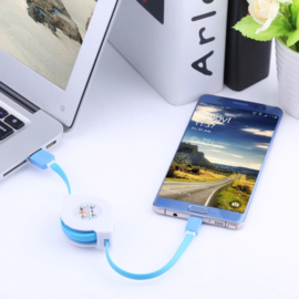 80cm Inrolbare USB-C Oplader en Data Kabel voor Samsung Galaxy Serie