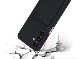 TPU Bescherm-Hoes Skin Cover met Pas-vak voor Samsung Galaxy S26 -  Zwart