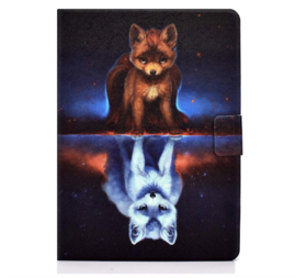 Luxe Bescherm-Etui Hoes Map voor Samsung Galaxy Tab A9 Plus - 11 -    "Young Fox"