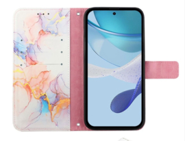 Bescherm-Etui Mapje Hoes voor iPod Touch   - Wit -  Blauw  - Goud - Marmer design
