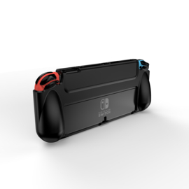 TPU - Grip Bescherm Hoes Cover voor Nintendo Switch  OLED - Zwart