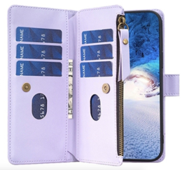 9 Pas - Portemonnee Etui Hoes voor Samsung Galaxy A24   - Lila