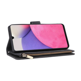 BookCover Wallet Etui voor Samsung Galaxy A33 5G Zwart