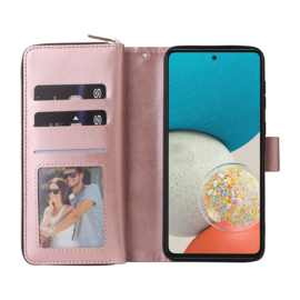 BookCover - 9 Cards - Wallet Etui Hoes voor Samsung Galaxy A53   -  Roze