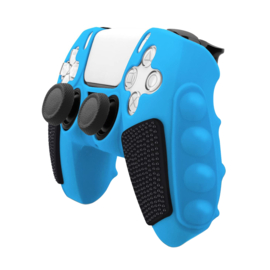 Grip Silicone Hoes / Skin voor Playstation 5 PS5 DualSense Controller  -  Blauw  -   V3