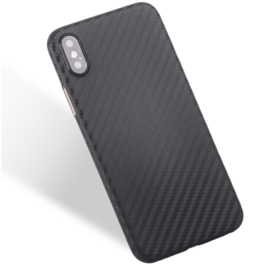 Slim Carbon Bescherm-Hoes Skin  voor iPhone X - XS    Zwart