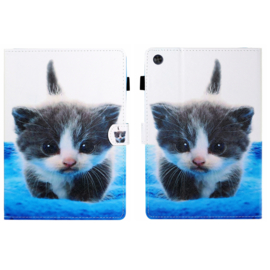 Bescherm-Etui Hoes Map voor Samsung Galaxy Tab A9 Plus - 11 -  Cute Cat