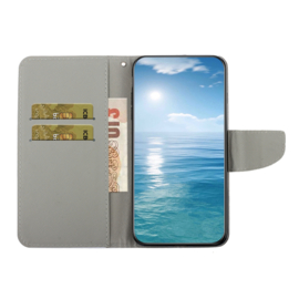 BookCover Hoes Etui voor Samsung Galaxy A34  -    Tijger - Welp -  Blauw