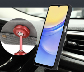 PU Bescherm-Hoes Cover met 4 Pas-vak voor Samsung Galaxy A16 - A17 - A26  -  A28 - Grijs