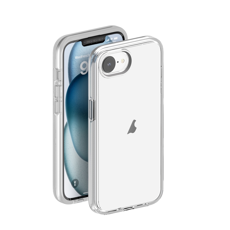 Transparant Hard-Cover Bescherm-Hoes + Screenprotector voor iPhone 16e