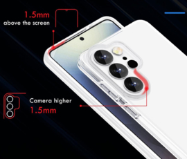 Transparant Hard-Cover Bescherm-Hoes + Screenprotector voor Samsung Galaxy S26 ULTRA - Grijs