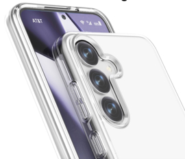 Transparant Hard-Cover Bescherm-Hoes + Screenprotector voor Samsung Galaxy S24 Plus - S25 Plus