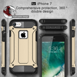 iPhone 7 - Hybrid Tough Armor-Case Bescherm-Cover Hoes - Goud