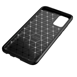 Samsung Galaxy A22 5G   - Carbon TPU Bescherm-Hoes Skin -  Zwart