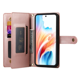 Luxe Portemonnee - Etui  Hoes Tas voor Samsung Galaxy S26   - Met Schouder - Draagkoord -  Roze
