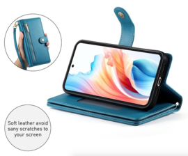 Luxe Portemonnee - Etui  Hoes Tas voor Samsung Galaxy A57   - Met Schouder - Draagkoord -  Blauw