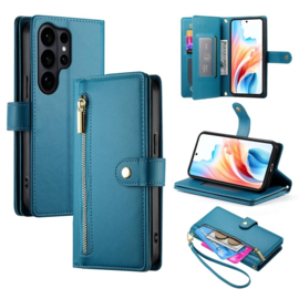 Luxe Portemonnee - Etui  Hoes Tas voor Samsung Galaxy S26 ULTRA   - Met Schouder - Draagkoord -  Blauw