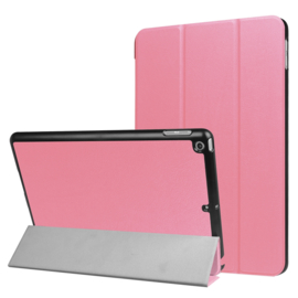 iPad 9.7 -   Bescherm-Cover Hoes Map met Smart Cover  Roze